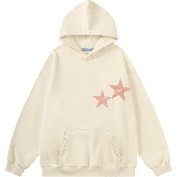 Eden Apricot Hoodies Y2k Oversized Graphic Hoodies Aesthetic Sweat shirt - Picture 2 of 5